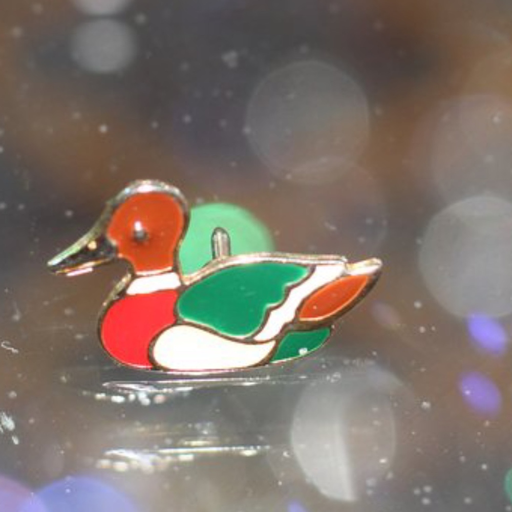 Multi Color Duck Brooch